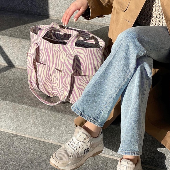 Dagne Dover Vida tote - small - pink zebra - Picture 1 of 6